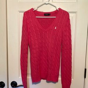 Polo Ralph Lauren Cable Knit V-neck Sweater